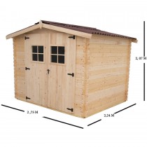 Abri de jardin en bois BALTIC Medium 2.16m²