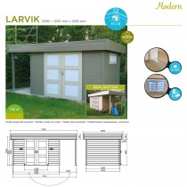 Abri de jardin en bois BALTIC Medium 2.16m²