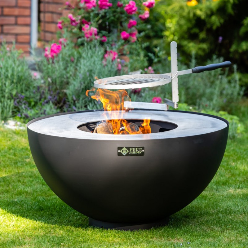 Brasero/barbecue/plancha FEU DU JARDIN Boule Noir