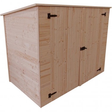 Coffre de Rangement en Bois pour 2 Vélos 182x82x164cm (l,l,h) - Rowlinson