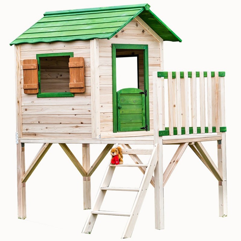 Maisonnette en bois sur pilotis, pour enfant