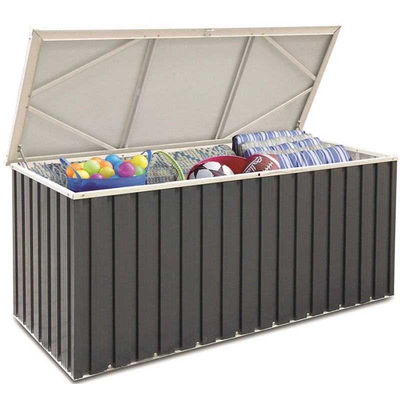 Banc de rangement extérieur, gris, 71 gal de DURAMAX