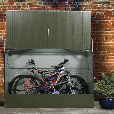 Coffre de Rangement en Bois pour 2 Vélos 182x82x164cm (l,l,h) - Rowlinson